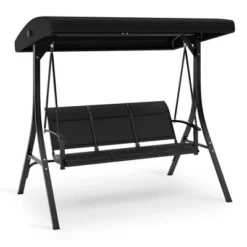 Outdoor Porch Swing Chair With Adjustable Canopy For Adults 3 Seat Glider Bench With Thickened Cushions, Durable Frame, Weather-Resistant Fabric -House Beautiful GUEST 00a1ddbc 44fa 4d53 a19d df5979552c60