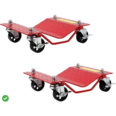 Heavy-Duty Steel Car Wheel Dolly Set Of 2/4 4000lbs/8000LBS Capacity Anti-Skid Tire Skates With 360° Swivel Casters 9 Heavy-Duty Steel Car Wheel Dolly Set Of 2/4 4000lbs/8000LBS Capacity Anti-Skid Tire Skates With 360° Swivel Casters - Image 7