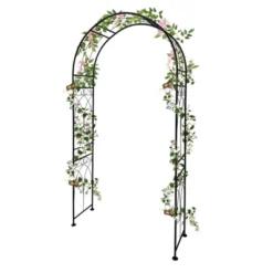 Metal Garden Arch, 88" H Outdoor Lawn Arbor With Stakes, Garden Arch Arbor Trellis For Climbing Plants, Roses, Vines 13 Metal Garden Arch, 88" H Outdoor Lawn Arbor With Stakes, Garden Arch Arbor Trellis For Climbing Plants, Roses, Vines -House Beautiful GUEST 01519fa8 c95c 491b a7fa a92b369a2090