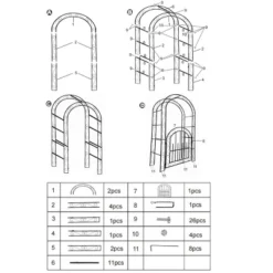 8.8 FT Birdcage Shape Garden Arch, Reinforced Metal Arbor For Climbing Flowers, Rust-Resistant Wedding Pergola 14 8.8 FT Birdcage Shape Garden Arch, Reinforced Metal Arbor For Climbing Flowers, Rust-Resistant Wedding Pergola -House Beautiful GUEST 01715b4c 022b 4d01 9f16 8dcd6dc13058