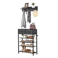 Shoe Rack, 4 Tier Shoe Storage Organizer With 2 Drawers, Metal Shoe Shelf Shoe Stand Shoes Storage Rack One Set Hallway Show Rack With Storage -House Beautiful GUEST 01deb615 a73c 40f5 8b55 507f08c68c68