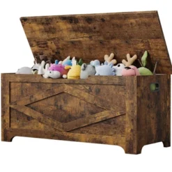 Jojoka 39.4" Storage Chest, Wooden Storage Bench With Safety Hinges, Easy Assembly, Large Toy Chest For Entryway 17 Jojoka 39.4" Storage Chest, Wooden Storage Bench With Safety Hinges, Easy Assembly, Large Toy Chest For Entryway -House Beautiful GUEST 0324ff5a 35bc 4a7e 815b 7550063c9140