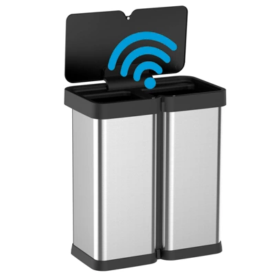 Automatic Motion Sensor Trash Can, 60L/16 Gal Touchless Garbage Bin With Soft-Close Lid, Dual Compartment Waste Basket For Kitchen, Office 9 Automatic Motion Sensor Trash Can, 60L/16 Gal Touchless Garbage Bin With Soft-Close Lid, Dual Compartment Waste Basket For Kitchen, Office - Image 7