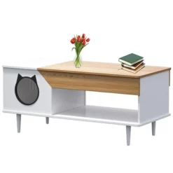 45'' Cat Coffee Table Hidden Litter Box Enclosure Furniture For Kitty Cats, Living Room Cat Furniture With Storage Drawer And Condo Kitty Box 13 45'' Cat Coffee Table Hidden Litter Box Enclosure Furniture For Kitty Cats, Living Room Cat Furniture With Storage Drawer And Condo Kitty Box -House Beautiful GUEST 038afe5b 4961 4108 9241 9718f0807dbc
