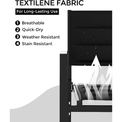 4-Piece Stackable Patio Chair Set - Aluminum Outdoor Dining Chairs Outdoor Patio Dining Chairs Set, All-Weather For Garden, Deck & Backyard 4 4-Piece Stackable Patio Chair Set - Aluminum Outdoor Dining Chairs Outdoor Patio Dining Chairs Set, All-Weather For Garden, Deck & Backyard - Image 2