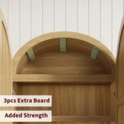 72" Tall Arched Kitchen Pantry Cabinet, Farmhouse Pantry Storage Cabinet With 2 Drawers & Wood Door, Freestanding Versatile Pantry Cabinets -House Beautiful GUEST 0565390c 35fb 4402 a442 97275ca08e03