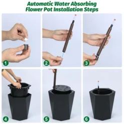 23 Inch Tall Outdoor Planters Set Of 2, Self Watering Pots For Indoor Plants With Water Level Monitor & Drainage Hole & Wheels,Black 16 23 Inch Tall Outdoor Planters Set Of 2, Self Watering Pots For Indoor Plants With Water Level Monitor & Drainage Hole & Wheels,Black -House Beautiful GUEST 059f7be1 ce62 4fad 92b1 be041f563e49