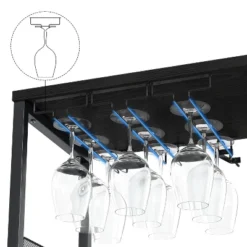 Wine Bar Rack Cabinet With Detachable Wine Rack, Coffee Barwith Glass Holder, Small Sideboard And Buffet Cabinet With Mesh Door -House Beautiful GUEST 06c851c3 2af7 4c8e a499 67b47b9317a1
