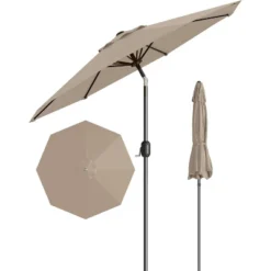 10FT Outdoor Patio Umbrella Portable Sun Shade With Push Button Tilt And Crank 16 10FT Outdoor Patio Umbrella Portable Sun Shade With Push Button Tilt And Crank -House Beautiful GUEST 073a24cf 39d6 4010 8857 67b2d8e0ff83
