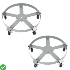 2-Pack 55 Gallon Heavy Duty Drum Dolly - 1250LB Capacity Barrel Cart W/5 Swivel Casters Reinforced Cross Braces & Steel Frame -House Beautiful GUEST 07911ffd 6c44 46e8 8de1 d50e4fb61b94