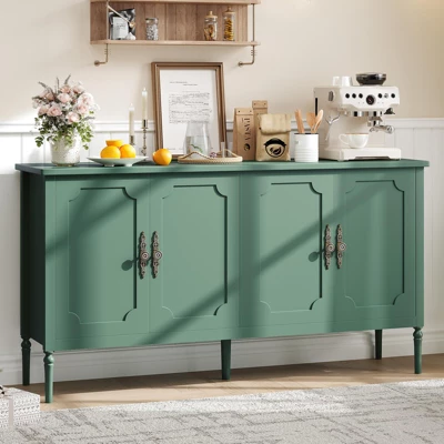 Large Sideboard Cabinet, 59" Modern Credenza Buffet Table Coffee Bar Wine Bar, Storage Cabinet With Adjustable Shelves 12 Large Sideboard Cabinet, 59" Modern Credenza Buffet Table Coffee Bar Wine Bar, Storage Cabinet With Adjustable Shelves - Image 10