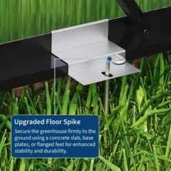 8x12FT Aluminum Greenhouse With Roof Vent Ground Nails Lockable Push Door Large Walk-in Green House For Outside Garden Backyard Patio Lawn -House Beautiful GUEST 07e569b2 3e00 4997 bbcd 1d3cb43d2360 1