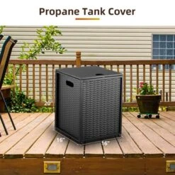Propane Tank Cover Table, Hideaway Table For Gas Fire Pits, For 20 Lbs Propane Tank Outdoor Gas Tank -House Beautiful GUEST 094d54a8 a642 4577 a479 1e9fa0e6da55