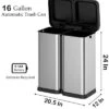 Automatic Motion Sensor Trash Can, 60L/16 Gal Touchless Garbage Bin With Soft-Close Lid, Dual Compartment Waste Basket For Kitchen, Office 2 Automatic Motion Sensor Trash Can, 60L/16 Gal Touchless Garbage Bin With Soft-Close Lid, Dual Compartment Waste Basket For Kitchen, Office -House Beautiful GUEST 0975d0c9 bf15 408b 91f7 534c55a696ac