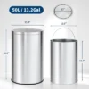 13/18.5 Gallon Stainless Steel Trash Can With Lid, 50/70 Liter Swing Top Garbage Can -House Beautiful GUEST 0a439166 4063 4d1c b49b 5dc4b57921f4