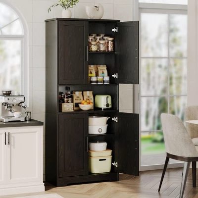 Pantry Cabinet,70" Tall Kitchen Pantry Cabinet With Doors And Adjustable Shelves, Freestanding Cupboard, Tall Storage Cabinet For Bathroom 5 Pantry Cabinet,70" Tall Kitchen Pantry Cabinet With Doors And Adjustable Shelves, Freestanding Cupboard, Tall Storage Cabinet For Bathroom - Image 3