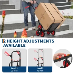 Stair Climbing Dolly - Heavy Duty Stair Climber Hand Truck With 6 Wheels & Telescoping Handle, 2 Elastic Ropes - Folding Trolley Cart 15 Stair Climbing Dolly - Heavy Duty Stair Climber Hand Truck With 6 Wheels & Telescoping Handle, 2 Elastic Ropes - Folding Trolley Cart -House Beautiful GUEST 0ceca3c6 0368 4abd 919b cff0ba2c80fb