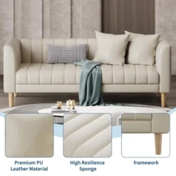 Jojoka Sofa Couch For Living Room, Modern 3 Seater Sofa Couch With Deep Seats, 2 Throw Pillows And Wood Legs, For Small Space, Bedroom 12 Jojoka Sofa Couch For Living Room, Modern 3 Seater Sofa Couch With Deep Seats, 2 Throw Pillows And Wood Legs, For Small Space, Bedroom -House Beautiful GUEST 0d2c83f2 b2c6 4e8a a5d5 ff794367036f