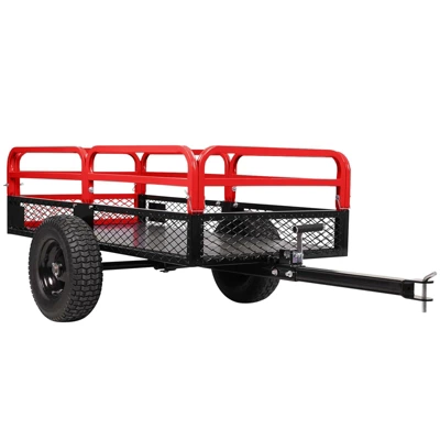 15 Cubic Feet Heavy Duty Steel Dump Cart Garden Utility Trailer With Removable Sides Hand Pull And Foot Pedal Dump Cart For ATV UTV 11 15 Cubic Feet Heavy Duty Steel Dump Cart Garden Utility Trailer With Removable Sides Hand Pull And Foot Pedal Dump Cart For ATV UTV - Image 9
