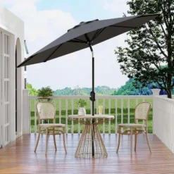 Jojoka 10FT Patio Umbrella With 8 Sturdy Ribs,Table Umbrella With Push Button Tilt And Crank 21 Jojoka 10FT Patio Umbrella With 8 Sturdy Ribs,Table Umbrella With Push Button Tilt And Crank -House Beautiful GUEST 0f6c91d9 251c 447e 8261 6ddbd6a501e6