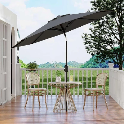 Jojoka 10FT Patio Umbrella With 8 Sturdy Ribs,Table Umbrella With Push Button Tilt And Crank 10 Jojoka 10FT Patio Umbrella With 8 Sturdy Ribs,Table Umbrella With Push Button Tilt And Crank - Image 8