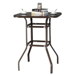 Bar Height Patio Table Bistro High Top Patio Table Outdoor Bar Table Metal Frame Tempered Glass Table 11 Bar Height Patio Table Bistro High Top Patio Table Outdoor Bar Table Metal Frame Tempered Glass Table -House Beautiful GUEST 106fcd28 4595 419d ade1 94620e26d87f