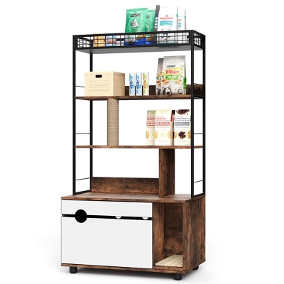 Cat Litter Box Enclosure With Storage Shelves, Hidden Litter Box Furniture With Shelves 11 Cat Litter Box Enclosure With Storage Shelves, Hidden Litter Box Furniture With Shelves - Image 9