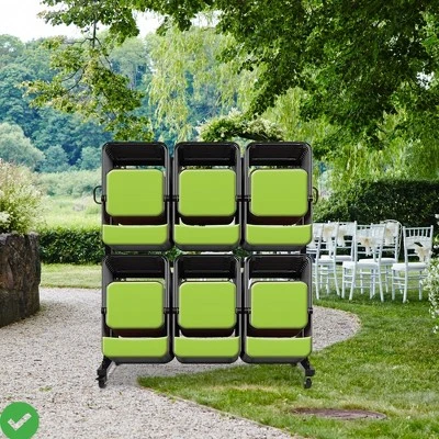 Folding Chair Rack 84 Chair Capacity Black Modern Style Heavy Duty Metal Adjustable Height Locking Wheels Cover Included 9 Folding Chair Rack 84 Chair Capacity Black Modern Style Heavy Duty Metal Adjustable Height Locking Wheels Cover Included - Image 7