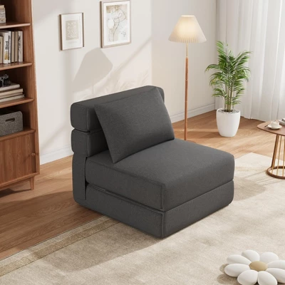 Folding Sofa Bed - Convertible Sleeper Chair With Upgraded Pillow, Sleeper Couch Linen Fabric, Foldable Memory Foam Sleepers Comfy Floor Sofa 9 Folding Sofa Bed - Convertible Sleeper Chair With Upgraded Pillow, Sleeper Couch Linen Fabric, Foldable Memory Foam Sleepers Comfy Floor Sofa - Image 7