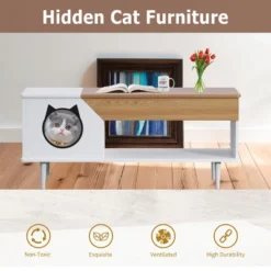 45'' Cat Coffee Table Hidden Litter Box Enclosure Furniture For Kitty Cats, Living Room Cat Furniture With Storage Drawer And Condo Kitty Box 14 45'' Cat Coffee Table Hidden Litter Box Enclosure Furniture For Kitty Cats, Living Room Cat Furniture With Storage Drawer And Condo Kitty Box -House Beautiful GUEST 151bb4f4 5917 4624 a2be 7959add243c6