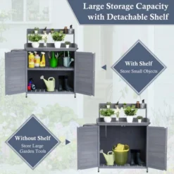 Garden Potting Bench Table, Outdoor Garden Horticultural Wooden Storage Cabinet, Solid Wood Planting Work Bench With Open Top 11 Garden Potting Bench Table, Outdoor Garden Horticultural Wooden Storage Cabinet, Solid Wood Planting Work Bench With Open Top -House Beautiful GUEST 157d0777 5402 4f2c 90d9 ed099a4b1772