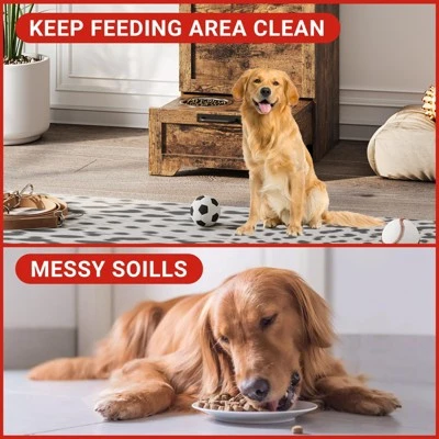 Large Dog Food Storage Cabinet With Flip Top - Pet Feeding Station & Organizer W/Transparent Lid, Side Hooks For Leashes - Multi-Functional Furniture 9 Large Dog Food Storage Cabinet With Flip Top - Pet Feeding Station & Organizer W/Transparent Lid, Side Hooks For Leashes - Multi-Functional Furniture - Image 7