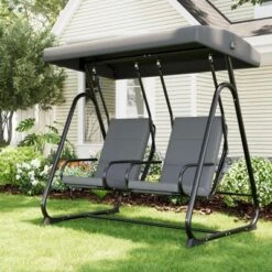 2-Person Patio Swing Chair With Adjustable Canopy & Removable Cushions 17 2-Person Patio Swing Chair With Adjustable Canopy & Removable Cushions -House Beautiful GUEST 170dc269 a528 4eeb 9558 8ea56bf17653