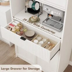 Kitchen Pantry Cabinet,70" Tall Pantry Storage Cabinet With Countertop For Dining Room 14 Kitchen Pantry Cabinet,70" Tall Pantry Storage Cabinet With Countertop For Dining Room -House Beautiful GUEST 172c7a01 c3fb 4f57 9878 8fa7dfc030e9