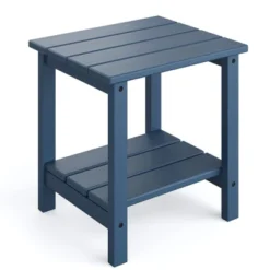 Adirondack Outdoor Side Table 18 X 15 Inch, HDPE 2-Tier Patio Side Tables For Outside, All-Weather End Table -House Beautiful GUEST 17a310e4 f162 4880 a0f1 efdd01f29973