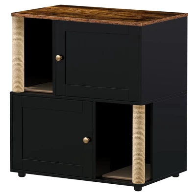 Double Cat Litter Box Enclouse, Litter Box Enclosure For 2 Cats, Cat Litter Cabinet Double Room 9 Double Cat Litter Box Enclouse, Litter Box Enclosure For 2 Cats, Cat Litter Cabinet Double Room - Image 7