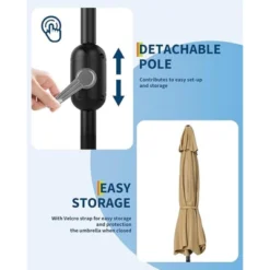 7.5FT Patio Umbrella Outdoor, Market Umbrella, Table Umbrella With Push Button Tilt And Crank, 6 Sturdy Ribs UV Protection Waterproof For Garde (Tan) 10 7.5FT Patio Umbrella Outdoor, Market Umbrella, Table Umbrella With Push Button Tilt And Crank, 6 Sturdy Ribs UV Protection Waterproof For Garde (Tan) -House Beautiful GUEST 18466dde 7988 4d22 bbdf 80af6fd501b5