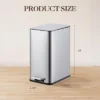 Slim Stainless Steel Step Trash Can, Soft Close Lid, Removable Inner Bucket, Narrow Garbage Bin For Bathroom, Kitchen, Office 2 Slim Stainless Steel Step Trash Can, Soft Close Lid, Removable Inner Bucket, Narrow Garbage Bin For Bathroom, Kitchen, Office -House Beautiful GUEST 185efc60 627f 4a3c bebd f52c6cce4f13