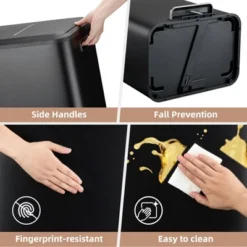 8 Gallon Dual Trash Can, Stainless Steel Kitchen Waste Bin, High-Capacity Hands Free Garbage Can Heavy Duty Brushed For Home Kitchen -House Beautiful GUEST 1acbe530 a611 4b8d b35c 1450856d7348 1