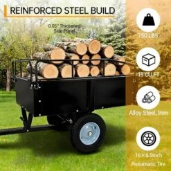 750LBS Heavy Duty ATV Trailer Tow Behind Steel Dump Cart, 15 Cu. Ft Garden Utility Trailer With Removable Sides & Rear Hitch 15 750LBS Heavy Duty ATV Trailer Tow Behind Steel Dump Cart, 15 Cu. Ft Garden Utility Trailer With Removable Sides & Rear Hitch -House Beautiful GUEST 1b0fe63b 1363 463c b061 3ae7d85f14d8