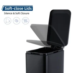 13 Gallon Kitchen Trash Can, Stainless Steel, Step On Pedal, Soft Close Lid, Fingerprint Proof, Brushed Finish, Silver 12 13 Gallon Kitchen Trash Can, Stainless Steel, Step On Pedal, Soft Close Lid, Fingerprint Proof, Brushed Finish, Silver -House Beautiful GUEST 1b243c0a 4b79 4e40 8db8 99df38ea396b