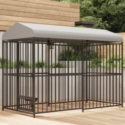 8X4FT/10X10FT/4X4FT Large Outdoor Dog Kennel, Heavy Duty Metal Dog Cage With Roof, Lock And Rotating Feeder, For All Dog Breeds 27 8X4FT/10X10FT/4X4FT Large Outdoor Dog Kennel, Heavy Duty Metal Dog Cage With Roof, Lock And Rotating Feeder, For All Dog Breeds -House Beautiful GUEST 1c1ab684 1cb1 4d72 9c1e 5b12f2dd945f