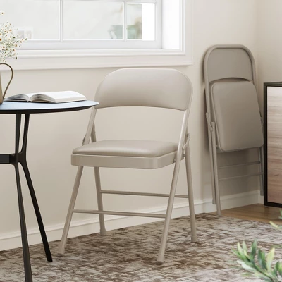 2/4 Pack Folding Chairs, Outdoor Portable Stackable Commercial Seat With Padded Cushion And Back, Metal Frame Chairs For Home 3 2/4 Pack Folding Chairs, Outdoor Portable Stackable Commercial Seat With Padded Cushion And Back, Metal Frame Chairs For Home