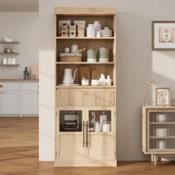 70" Kitchen Pantry Cabinet, Tall Storage Cabinets With Drawer & 2 Glass Doors And 3 Shelves, Floor Cabinet For Kitchen 18 70" Kitchen Pantry Cabinet, Tall Storage Cabinets With Drawer & 2 Glass Doors And 3 Shelves, Floor Cabinet For Kitchen -House Beautiful GUEST 1cc1a503 e270 48c1 86a4 20da4ab94a1f
