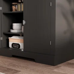 Jojoka 72''Kitchen Pantry Cabinet,Tall Storage Cabinet With 4 Doors And 1 Drawer,Cupboard With 6 Hanging Shelves -House Beautiful GUEST 1d266a87 c5c4 4053 bb5b 317c178d5ac8