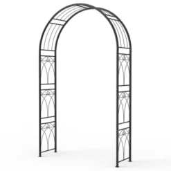 8FT Garden Arch Arbors, Reinforced Wedding Arbor With Ground Anchors, Rustproof Outdoor Trellis For Climbing Roses -House Beautiful GUEST 1d34ea8e 0c78 434c b0ed 2e34e9344255