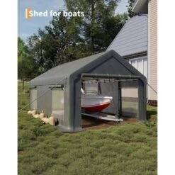 12 X 20FT Heavy Duty Carport With Roll-Up Windows, Portable Garage With Removable Sidewalls & Doors 16 12 X 20FT Heavy Duty Carport With Roll-Up Windows, Portable Garage With Removable Sidewalls & Doors -House Beautiful GUEST 1d955315 fffa 4faa 99de 58bad0cebf8c