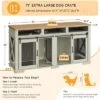 71" Dog Crate Furniture For 2 Dogs, Dog Kennel Furniture With Removable Divider And 3 Storage Compartments -House Beautiful GUEST 1e7d1955 1645 4987 b894 d059d3c04196