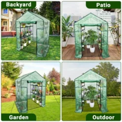 Walk-in Greenhouse With Roll-Up Zipper Door 57 X 57 X 76 Portable 3-Tier 6-Shelf Steel Frame Greenhouse For Indoor Outdoor Garden Patio, Green 15 Walk-in Greenhouse With Roll-Up Zipper Door 57 X 57 X 76 Portable 3-Tier 6-Shelf Steel Frame Greenhouse For Indoor Outdoor Garden Patio, Green -House Beautiful GUEST 1ed33001 7e22 42f5 8818 85a952424068