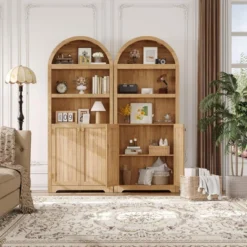 72" Tall Arched Pantry Cabinet With Doors, 5-Tier Kitchen Storage Cabinet With Adjustable Shelves, Wooden Pantry Cabinet -House Beautiful GUEST 1f161995 792a 4a06 b8fd 4a0a360d45cc